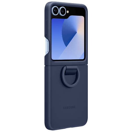 Samsung Samsung Siliconen Back Cover met Ring Donkerblauw Galaxy Z Flip 6 / Flip 7 FE