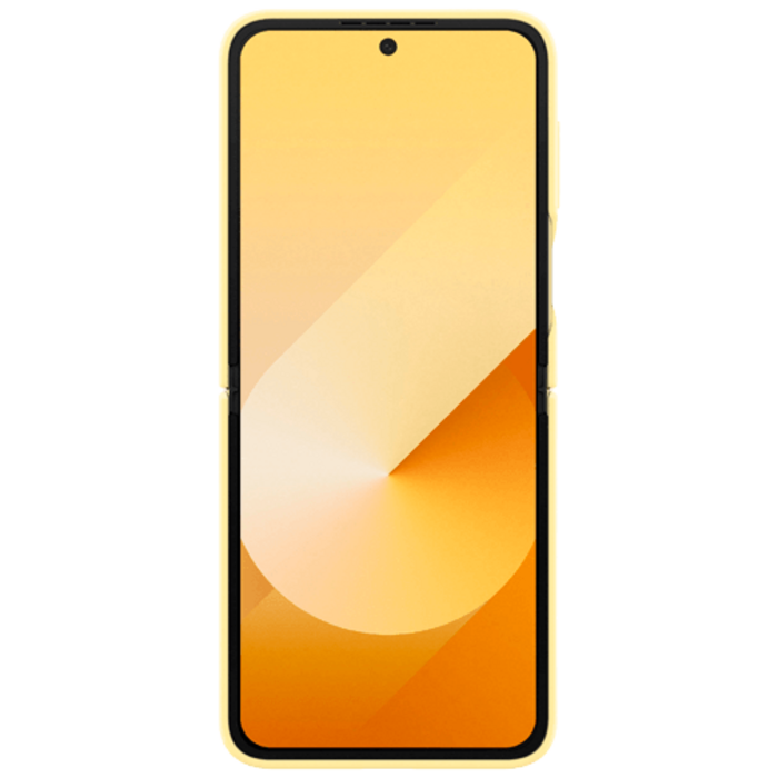 Samsung Samsung Galaxy Z Flip 6 Siliconen Back Cover met Ring Geel