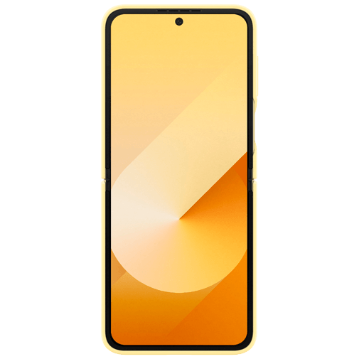 Samsung Samsung Galaxy Z Flip 6 Siliconen Back Cover met Ring Geel