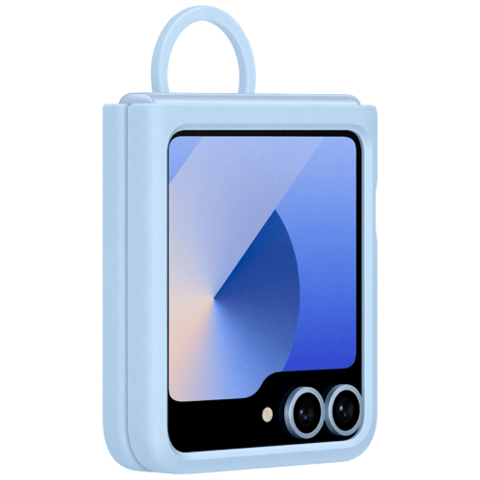 Samsung Samsung Galaxy Z Flip 6 / Flip 7 FE Siliconen Back Cover met Ring Blauw