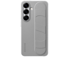 Samsung Samsung Galaxy S25 Standing Grip Siliconen Back Cover - Grijs