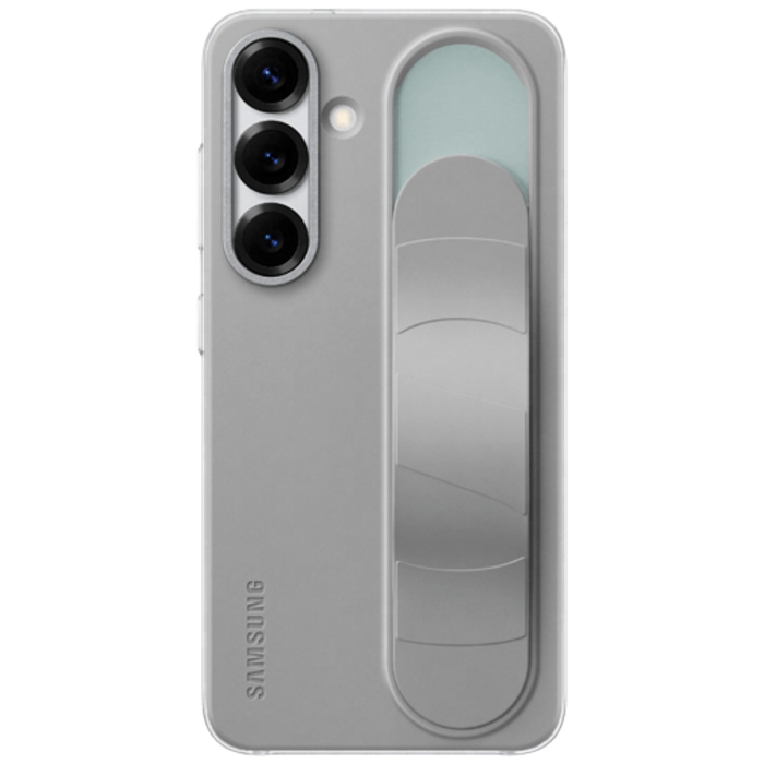 Samsung Samsung Galaxy S25 Standing Grip Siliconen Back Cover - Grijs