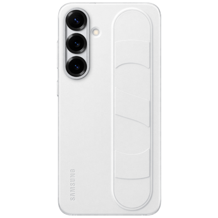 Samsung Samsung Galaxy S25+ Standing Grip Siliconen Back Cover - Wit