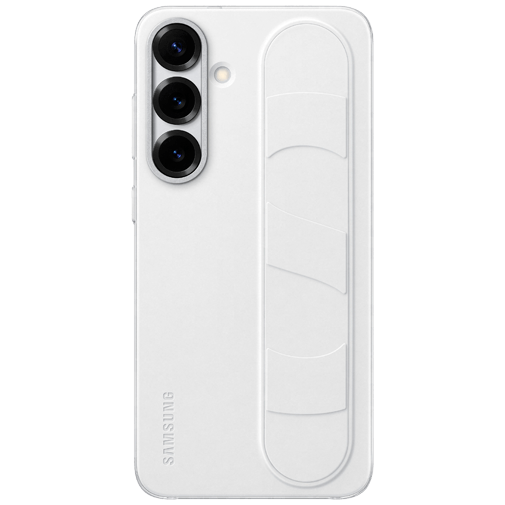 Samsung Samsung Galaxy S25+ Standing Grip Siliconen Back Cover - Wit