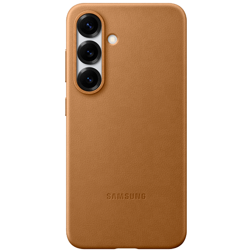 Samsung Samsung Galaxy S25 Kindsuit PU-leder Back Cover - Camel