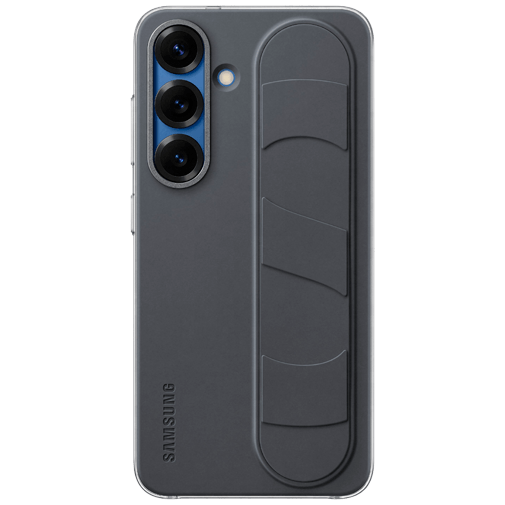 Samsung Samsung Galaxy S25 Standing Grip Siliconen Back Cover - Zwart