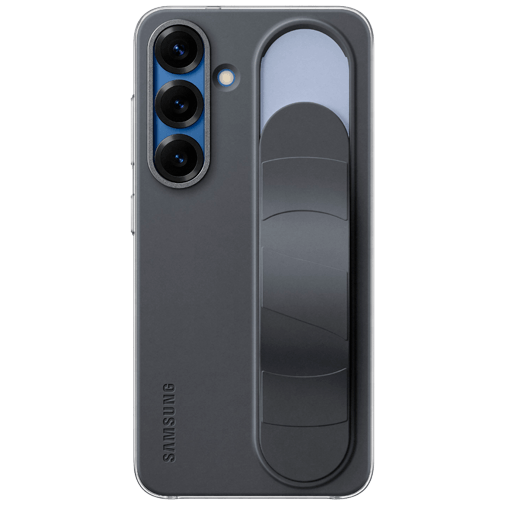 Samsung Samsung Galaxy S25 Standing Grip Siliconen Back Cover - Zwart