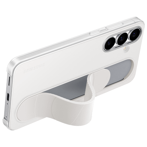 Samsung Samsung Standing Grip Siliconen Back Cover Wit (Galaxy S25 FE)
