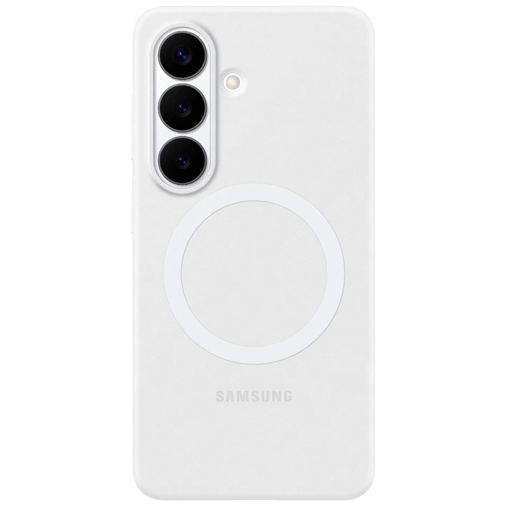 Samsung Samsung Galaxy S26+ Siliconen Back Cover Magnetisch - Wit
