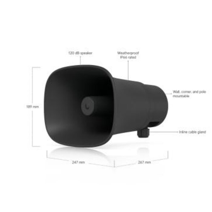 Ubiquiti Ubiquiti UniFi Protect AI Horn Speaker (Zwart) - PoE+ Luidspreker