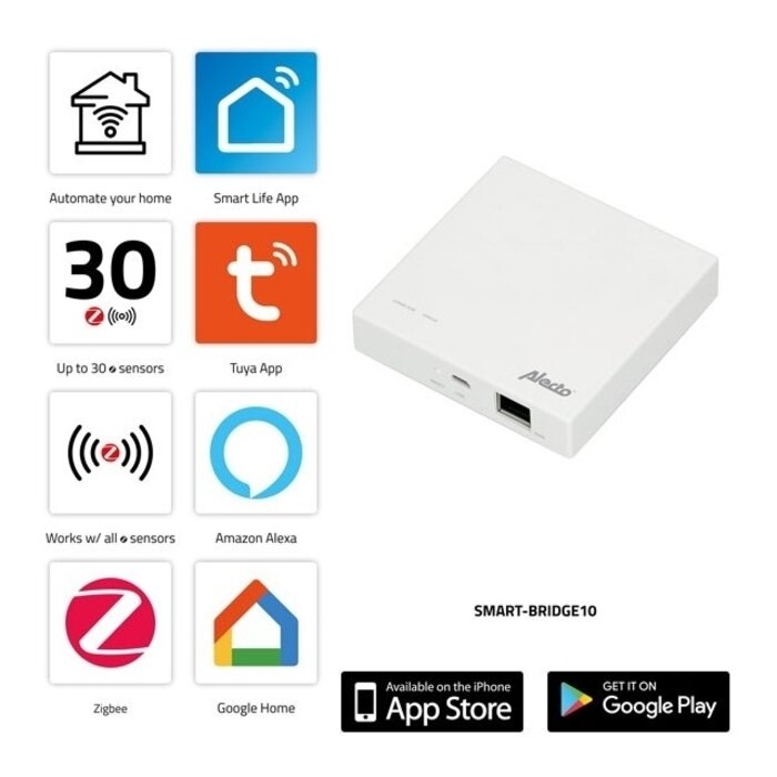Alecto Alecto Smart Zigbee Bridge White - Compacte Smart Home Gateway