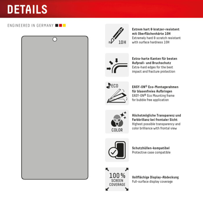 Displex DISPLEX Privacy Glass FC Screenprotector Samsung Galaxy S25 Ultra