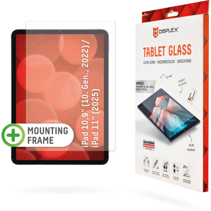 Displex DISPLEX Real Glass Screenprotector voor Apple iPad 10.9 (2022) - 9H Glas