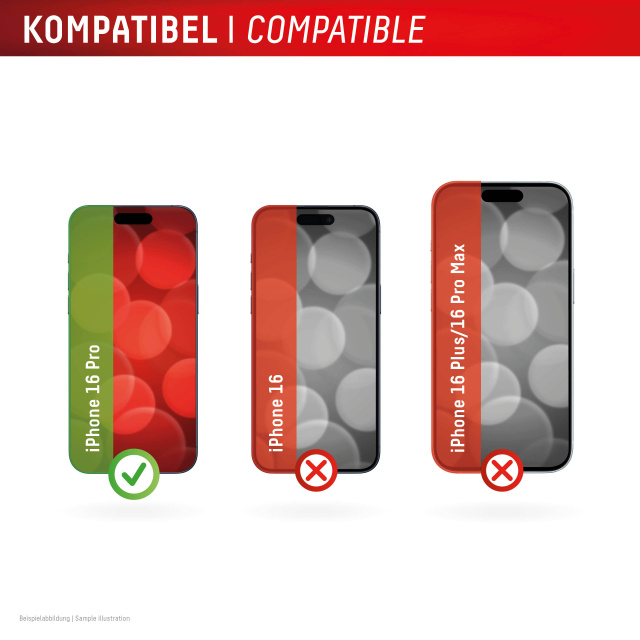 Displex DISPLEX Real Glass Screenprotector voor Apple iPhone 16 Pro (10H)