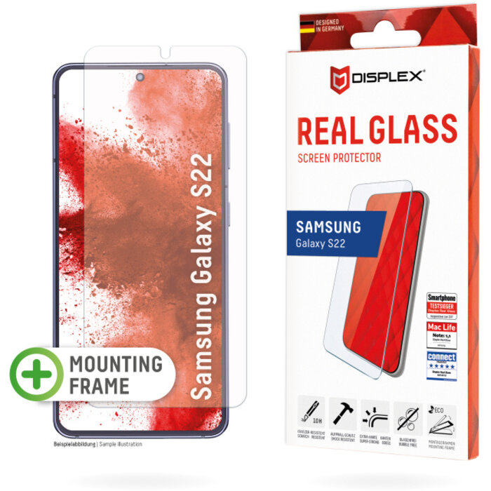Displex DISPLEX Real Glass Screenprotector voor Samsung Galaxy S22 5G - 10H Glas