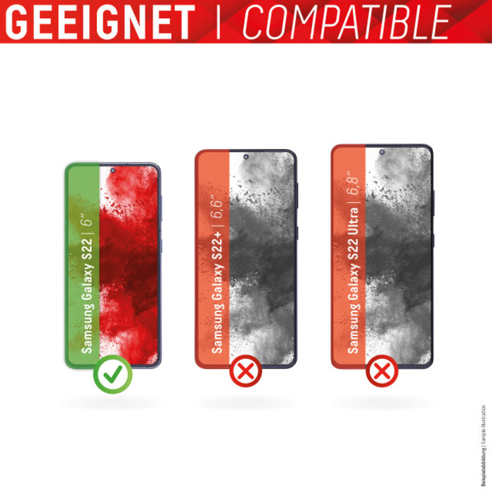 Displex DISPLEX Real Glass Screenprotector voor Samsung Galaxy S22 5G - 10H Glas