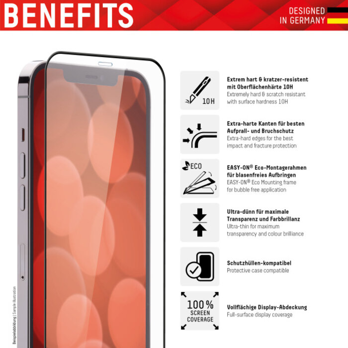 Displex DISPLEX Real Glass FC Screenprotector voor Apple iPhone X/XS/11 Pro