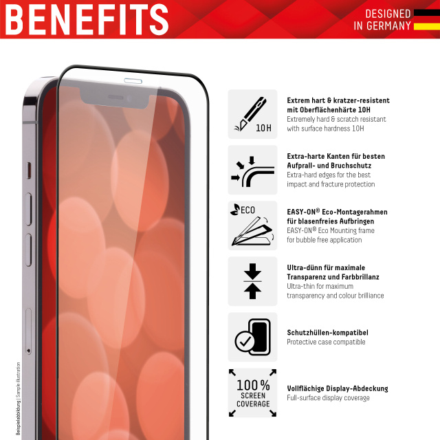 Displex DISPLEX Real Glass FC Screenprotector voor Apple iPhone X/XS/11 Pro