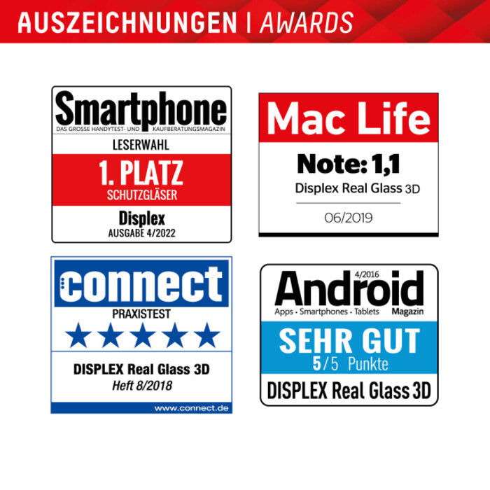 Displex DISPLEX Real Glass FC Screenprotector voor Apple iPhone 15 / 15 Pro