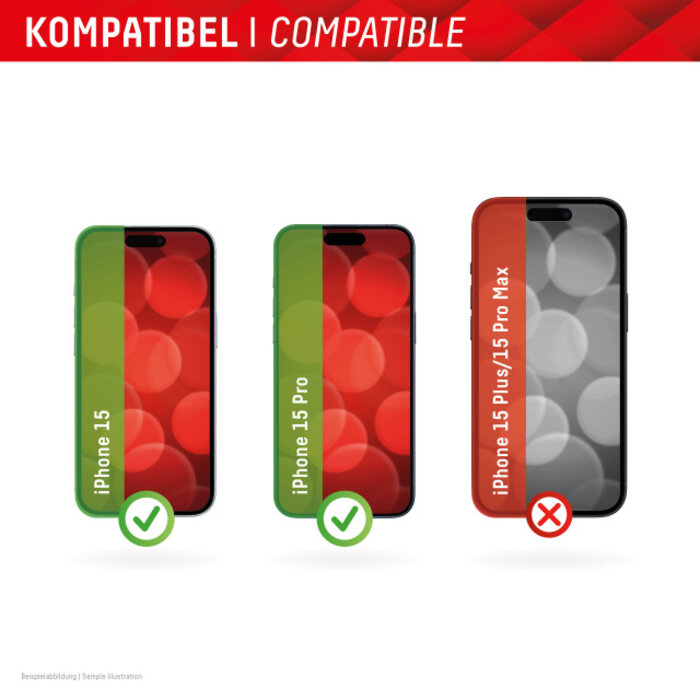 Displex DISPLEX Real Glass FC Screenprotector voor Apple iPhone 15 / 15 Pro