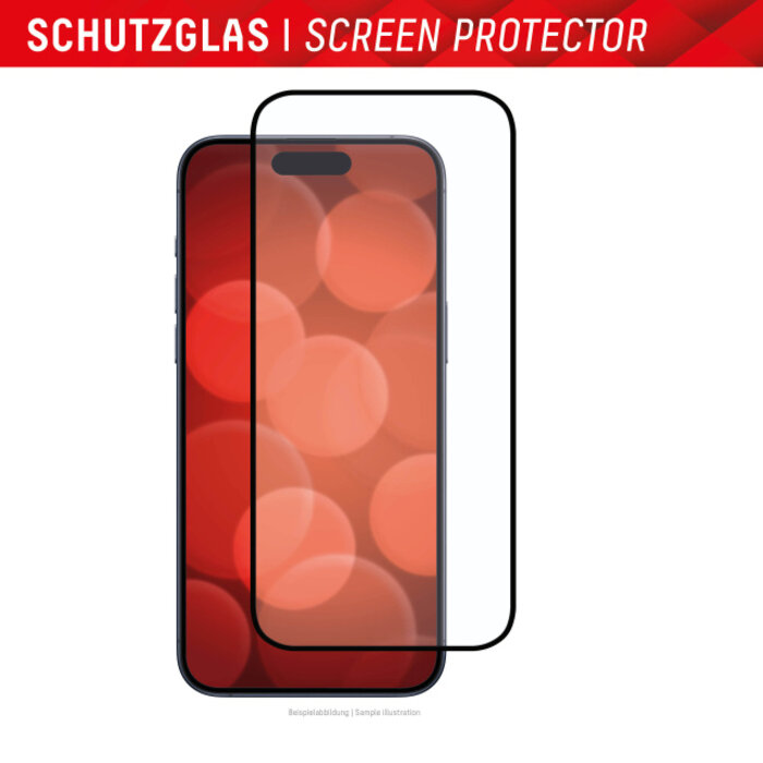 Displex DISPLEX Real Glass FC Screenprotector voor Apple iPhone 15 / 15 Pro