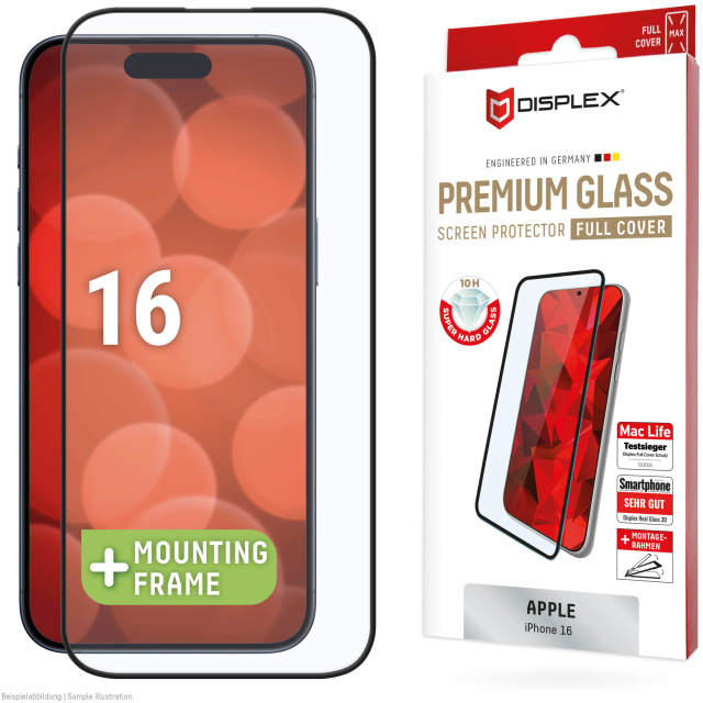 Displex DISPLEX Real Glass FC Screenprotector voor Apple iPhone 16