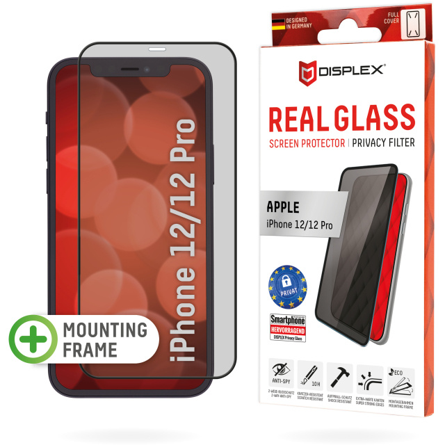 Displex DISPLEX Privacy Glass FC Screenprotector voor Apple iPhone 12 / 12 Pro