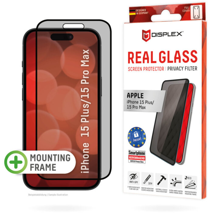 Displex DISPLEX Privacy Glass FC Screenprotector iPhone 15 Plus / 15 Pro Max