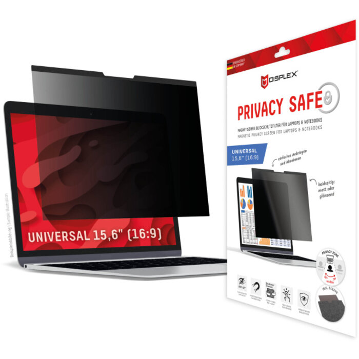 Displex DISPLEX Privacy Safe Magnetic - Universeel Privacy Filter 15.6" (16:9)
