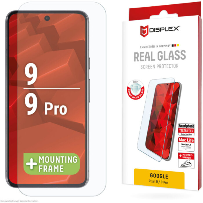 Displex DISPLEX Real Glass Screenprotector voor Google Pixel 9 / 9 Pro - 10H Glas