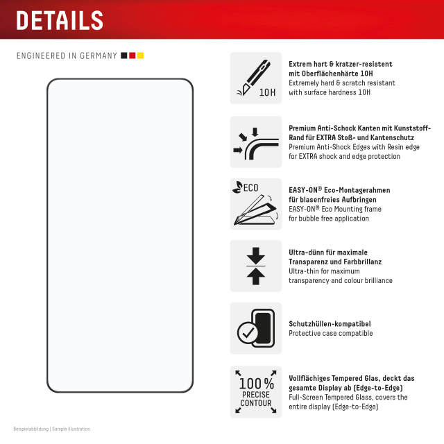 Displex DISPLEX Premium Glass FC Screenprotector voor Samsung Galaxy S25 Edge