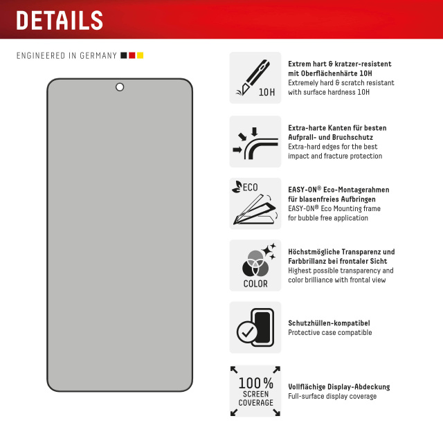 Displex DISPLEX Privacy Glass FC Screenprotector Samsung Galaxy S25 Edge 5G