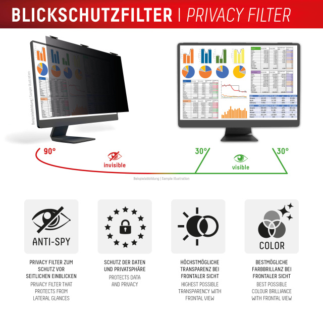 Displex DISPLEX Privacy Safe Desktop Universeel 21.5 inch (16:9) - Magnetisch, foto 3 van 6