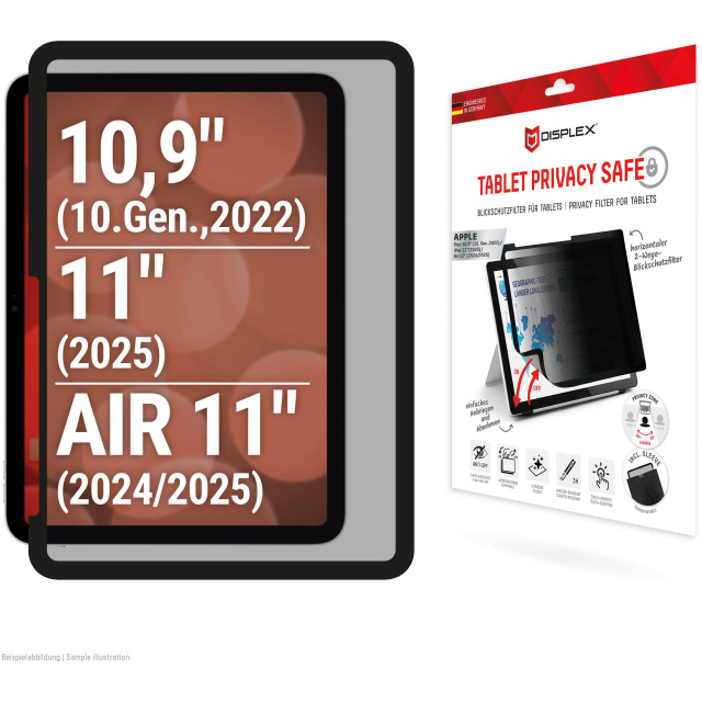 Displex DISPLEX Privacy Safe Screenprotector Apple iPad 10.9/11 (2025)/Air 11