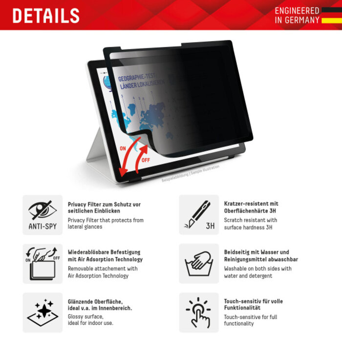 Displex DISPLEX Privacy Safe Screenprotector Apple iPad 10.9/11 (2025)/Air 11