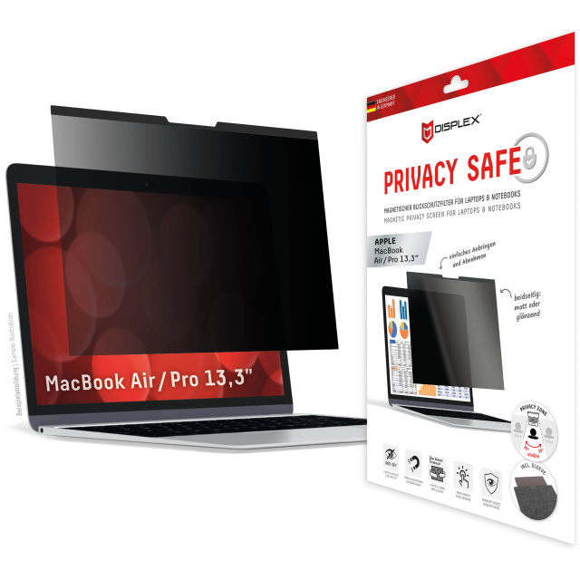 Displex DISPLEX Privacy Safe Magnetic Filter voor MacBook Air & Pro 13.3"