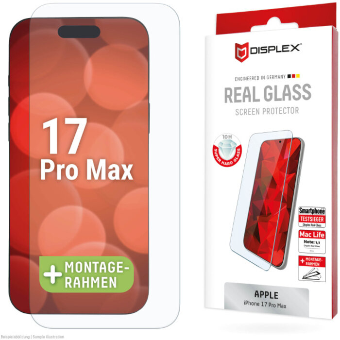 Displex DISPLEX Real Glass Screenprotector voor iPhone 17 Pro Max