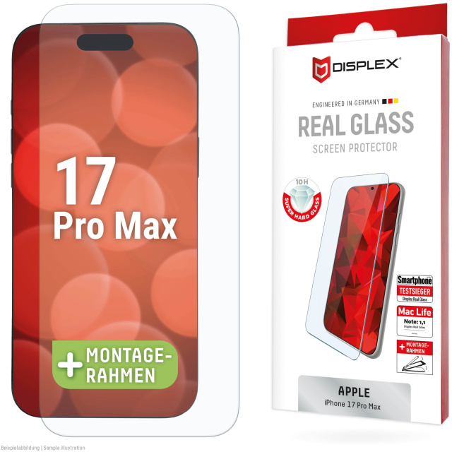Displex DISPLEX Real Glass Screenprotector voor iPhone 17 Pro Max