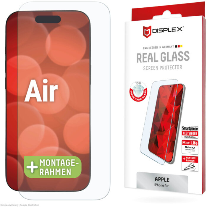 Displex DISPLEX Real Glass Screenprotector voor iPhone Air - 10H Gehard Glas