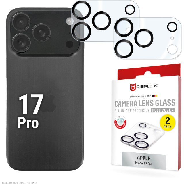 Displex DISPLEX CamGlass All-In-One iPhone 17 Pro Cameralensbeschermer (2-pack)