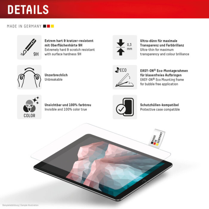 Displex DISPLEX Tempered Glass Screenprotector voor Samsung Galaxy Tab S11
