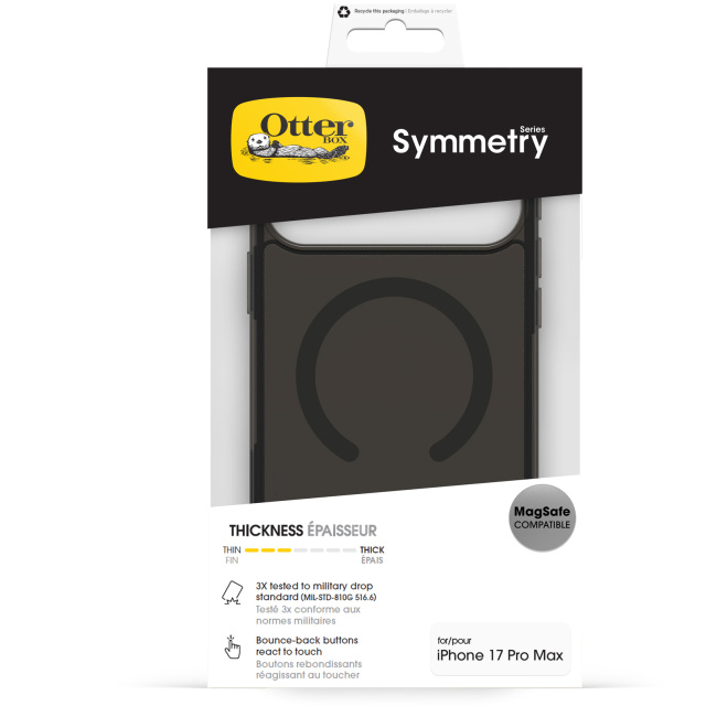 Otterbox OtterBox Symmetry+ MagSafe Case voor Apple iPhone 17 Pro Max - Zwart
