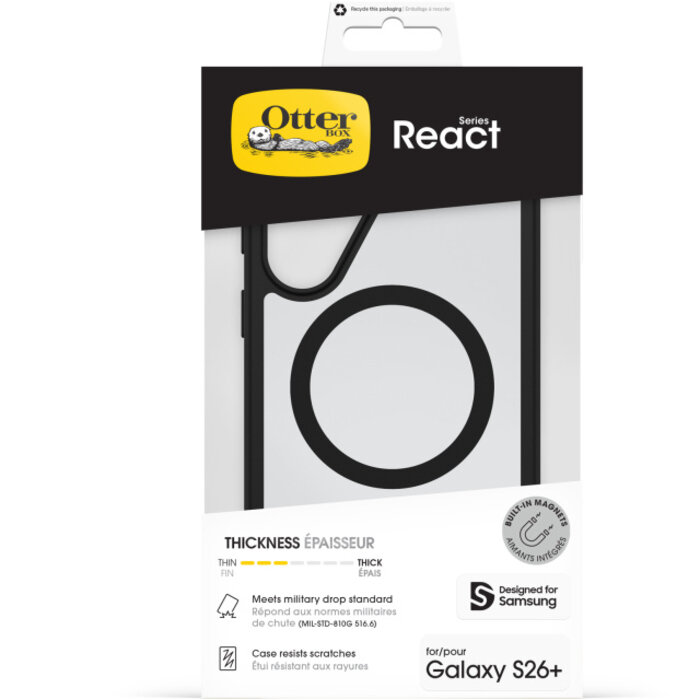 Otterbox OtterBox React Magnets Case voor Samsung Galaxy S26+ 5G - Clear/Black