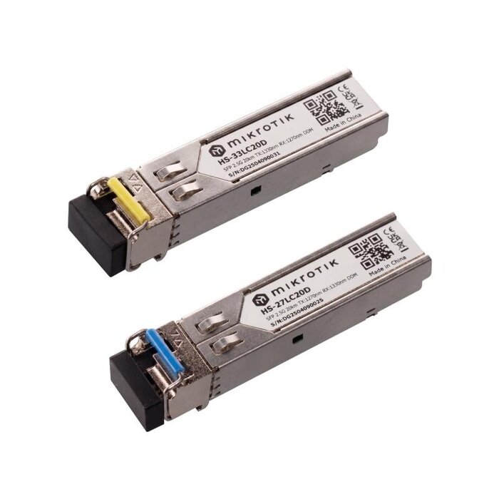 Mikrotik MikroTik HS-2733LC20D 1G/2.5G BiDi SFP Module Set (20 km)