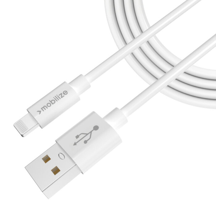 Mobilize Mobilize USB naar Apple MFi Lightning Kabel - 1m - 12W - Wit