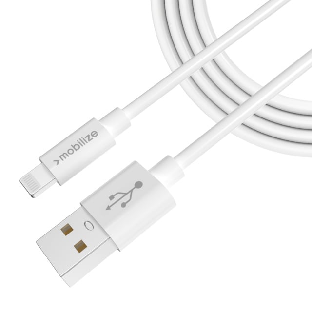 Mobilize Mobilize USB naar Apple MFi Lightning Kabel - 1m - 12W - Wit