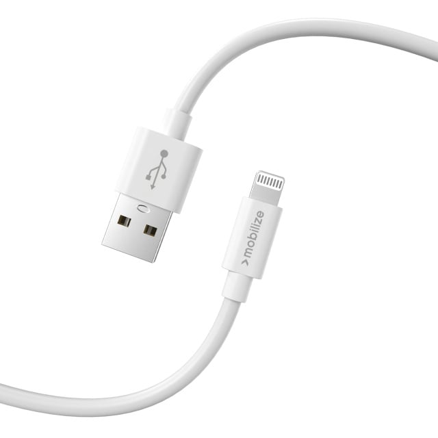 Mobilize Mobilize USB naar Apple MFi Lightning Kabel - 1m - 12W - Wit