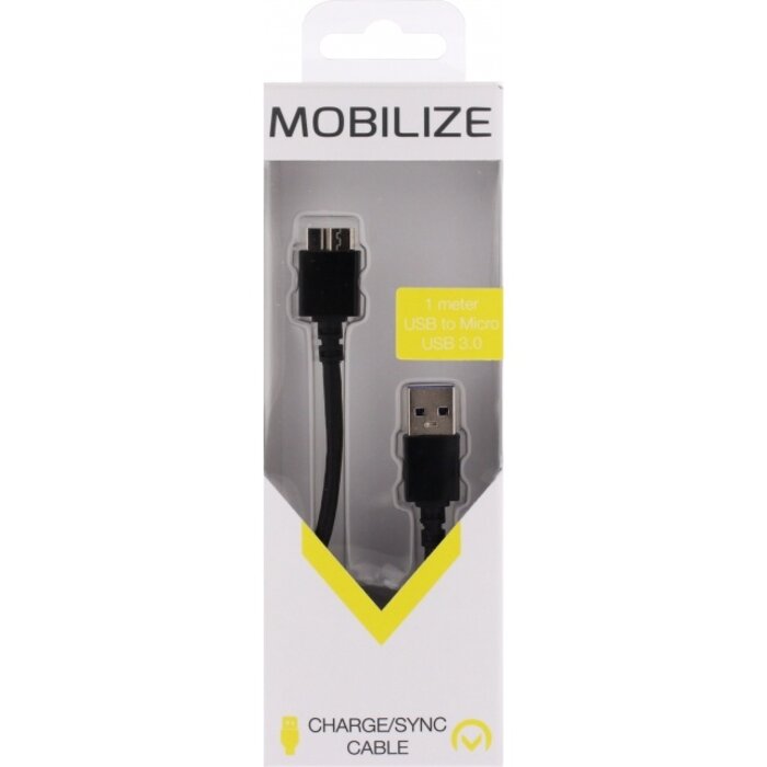 Mobilize Mobilize USB naar Micro USB 3.0 Kabel - 1m - Zwart