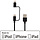 Mobilize 2-in-1 USB-A naar Lightning & Micro-USB Kabel 1.5m - Zwart