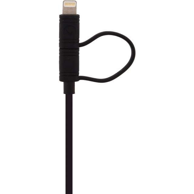 Mobilize Mobilize 2-in-1 USB-A naar MFi Lightning & Micro-USB Kabel - 1.5m - Zwart
